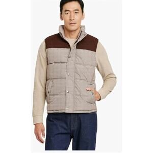 Goodfellow & Co Men's Size L Corduroy Shoulder Design Puffer Jacket Vest Casual